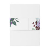 Bandeau De Faire-part Élégant Floral Élégant Purple Bloom Mariage (Dos Example)