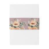 Bandeau De Faire-part Élégant floral rose (Dos Example)