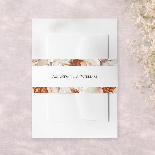 Bandeau De Faire-part Elegant Floral Wedding Invitation
