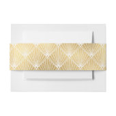 Bandeau De Faire-part Elégant Gatsby Art Déco Mariage blanc & or (Devant Example)