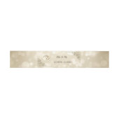 Bandeau De Faire-part Elegant Gold Hearts Frame Bokeh  (Plat)