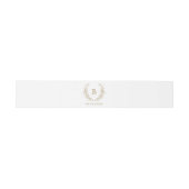 Bandeau De Faire-part Élégant Golden Laurel Wreath Mariage Monogramme (Plat)