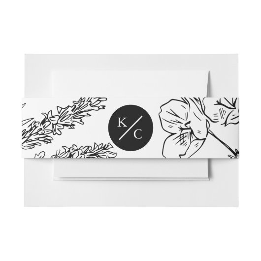 Bandeau De Faire-part Élégant groupe de ventre Fleur sauvage (Devant Example)