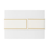 Bandeau De Faire-part Elegant ivory and gold label (Dos exemple)