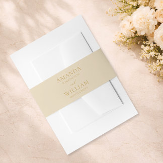 Bandeau De Faire-part Elegant Ivory Wedding Invitation