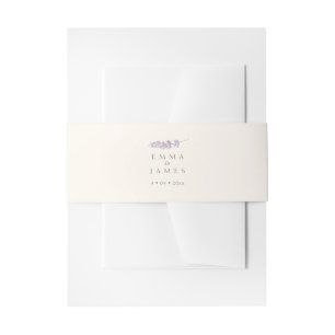 Bandeau De Faire-part Élégant Lavande Ivoire Chaud Mariage