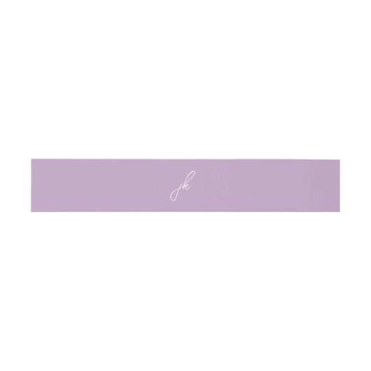 Bandeau De Faire-part Élégant Lilac Script Monogram Mariage (Plat)
