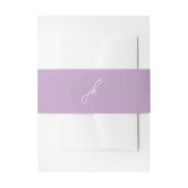 Bandeau De Faire-part Élégant Lilac Script Monogram Mariage (Devant example)