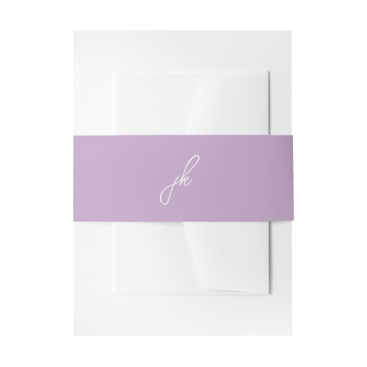 Bandeau De Faire-part Élégant Lilac Script Monogram Mariage (Devant example)