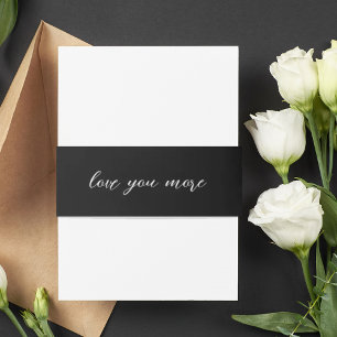 Bandeau De Faire-part Elegant Love You More Invitation Belly Band