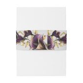 Bandeau De Faire-part Élégant Lys Calla Violet Moderne  (Dos Example)