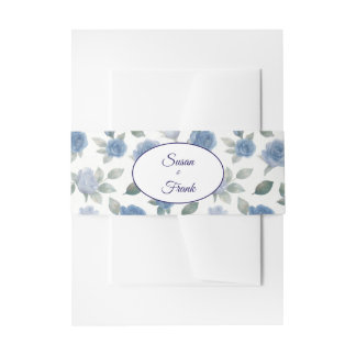Bandeau De Faire-part Élégant mariage aquarelle rose bleu français