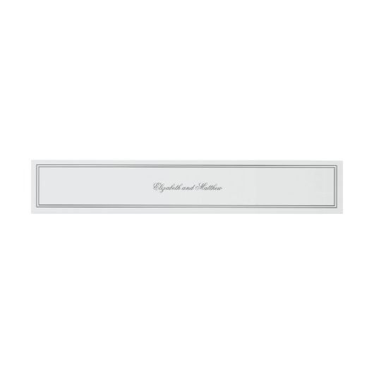 Bandeau De Faire-part Élégant Mariage blanc classique simple (Plat)