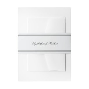 Bandeau De Faire-part Élégant Mariage blanc classique simple