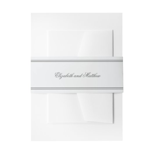 Bandeau De Faire-part Élégant Mariage blanc classique simple (Devant example)