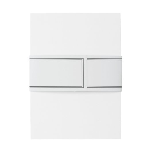 Bandeau De Faire-part Élégant Mariage blanc classique simple (Dos Example)