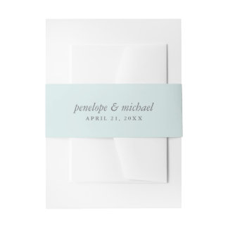 Bandeau De Faire-part Elégant Mariage bleu et gris doux