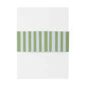 Bandeau De Faire-part Elégant Mariage Blue Green Stripes (Dos Example)