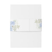 Bandeau De Faire-part Élégant Mariage Blue Hydrangea (Dos Example)
