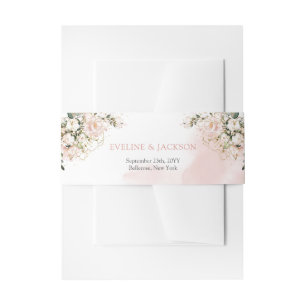 Bandeau De Faire-part Élégant mariage bohème bohème rose vif