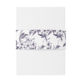 Bandeau De Faire-part Élégant Mariage botanique pourpre (Dos Example)