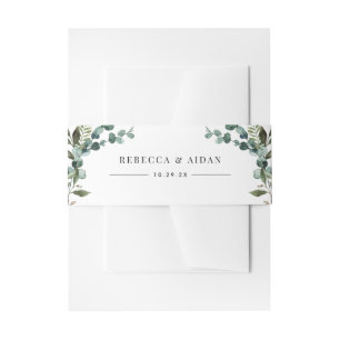Bandeau De Faire-part Élégant Mariage Botanique Rustique de Verdure
