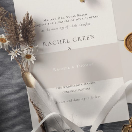 Bandeau De Faire-part Élégant Mariage classique