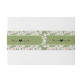 Bandeau De Faire-part Élégant Mariage d'accolade florale (Dos exemple)