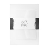 Bandeau De Faire-part Élégant Mariage d'âge d'argent noir (Devant example)