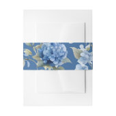 Bandeau De Faire-part Elégant Mariage d'aquarelle Floral Hydrangea bleu (Devant example)