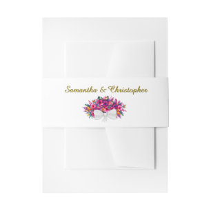 Bandeau De Faire-part Élégant Mariage de Bouquet d'Hibiscus Tropical