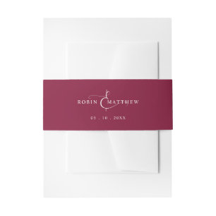 Bandeau De Faire-part Élégant Mariage de Bourgogne