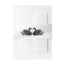 Élégant Mariage de cygnes noirs