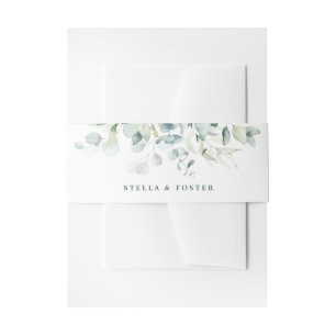 Bandeau De Faire-part Élégant Mariage de feuillage vert
