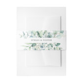 Bandeau De Faire-part Elégant Mariage de feuillage vert aquarelle (Devant example)