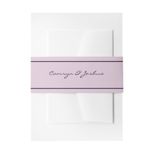 Bandeau De Faire-part Élégant Mariage de finition Plum foncé n'importe q (Devant example)