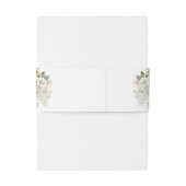 Bandeau De Faire-part Elégant Mariage de fleurs d'aquarelle (Dos Example)