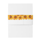 Bandeau De Faire-part Élégant Mariage de fleurs de tournesol (Dos Example)