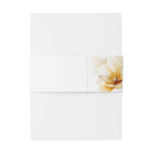 Bandeau De Faire-part Élégant Mariage de fleurs d'or blanc (Dos Example)