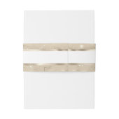 Bandeau De Faire-part Élégant Mariage de foulées d'or Sandy (Dos Example)