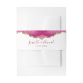 Bandeau De Faire-part Élégant Mariage de frontière d'encre or en pierre (Devant example)