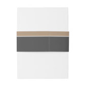 Bandeau De Faire-part Élégant Mariage de la typographie gris-beige (Dos Example)