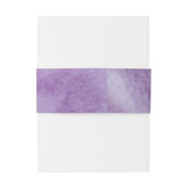 Bandeau De Faire-part Élégant Mariage de lavage à l'aquarelle violette M (Dos Example)