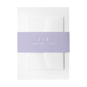 Bandeau De Faire-part Élégant Mariage de monogramme violet clair