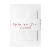 Bandeau De Faire-part Élégant Mariage de Noël Poinsettia (Devant example)