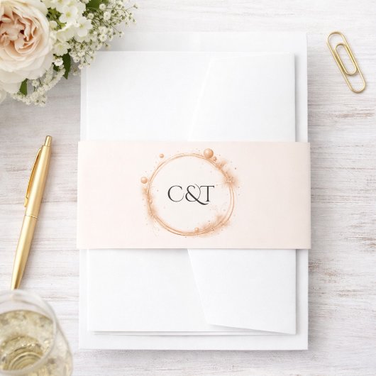 Bandeau De Faire-part Élégant Mariage de pointes d'éclaboussure de scrip