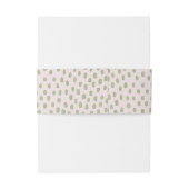 Bandeau De Faire-part Élégant Mariage de points verts roses (Dos Example)