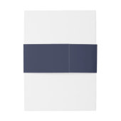 Bandeau De Faire-part Élégant Mariage de script bleu marine (Dos Example)