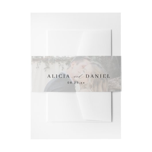 Bandeau De Faire-part Élégant mariage de superposition photo (Devant example)