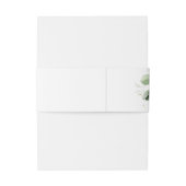 Bandeau De Faire-part Elégant Mariage d'or Eucalyptus (Dos Example)